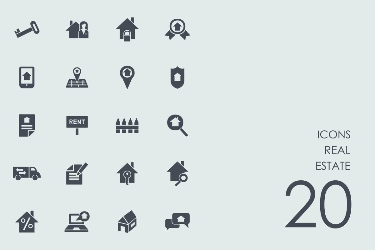 房地产的图标素材 Real estate icons