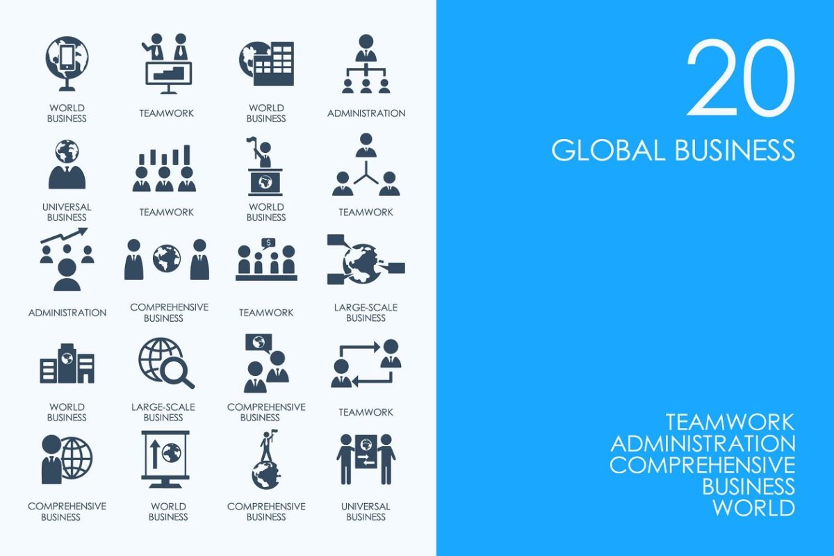 全球商业矢量图标 Global Business icons