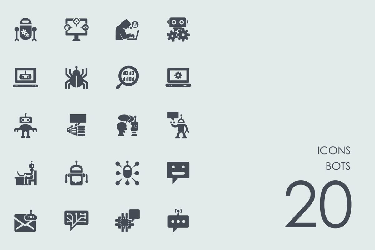 机器人图标素材 Bots icons