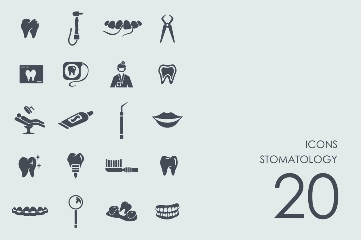 牙科图标素材 Stomatology icons