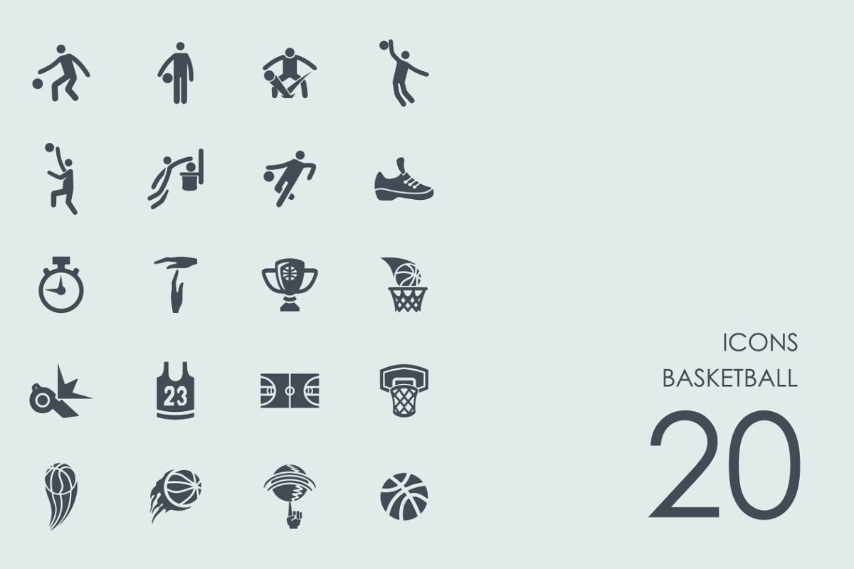 棒球图标素材 Basketball icons