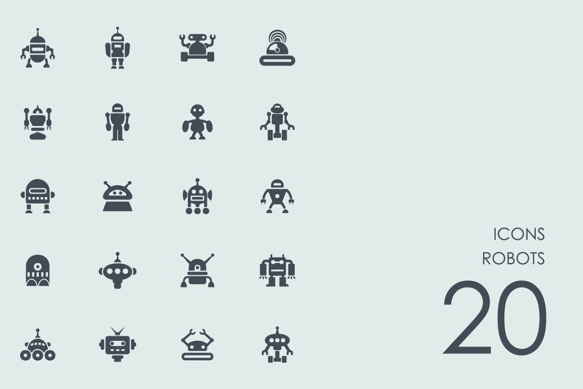 机器人图标素材 Robots icons