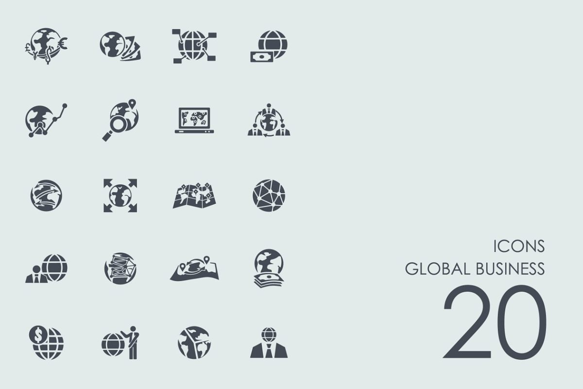 全球商业的图标素材 Global Business icons
