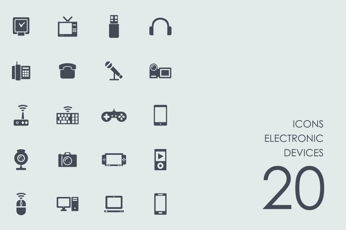 电子设备图标素材 Electronic devices icons