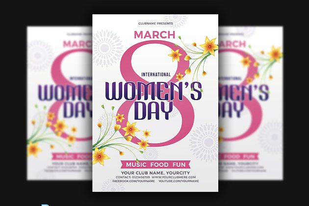 三八妇女节主题海报模版 Womens Day Flyer