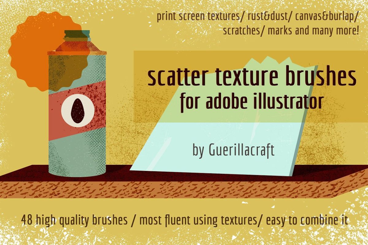 AI笔刷纹理素材 Scatter texture brushes for AI