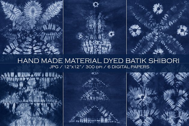 蜡染背景纹理素材 Material dyed batik. Shibori