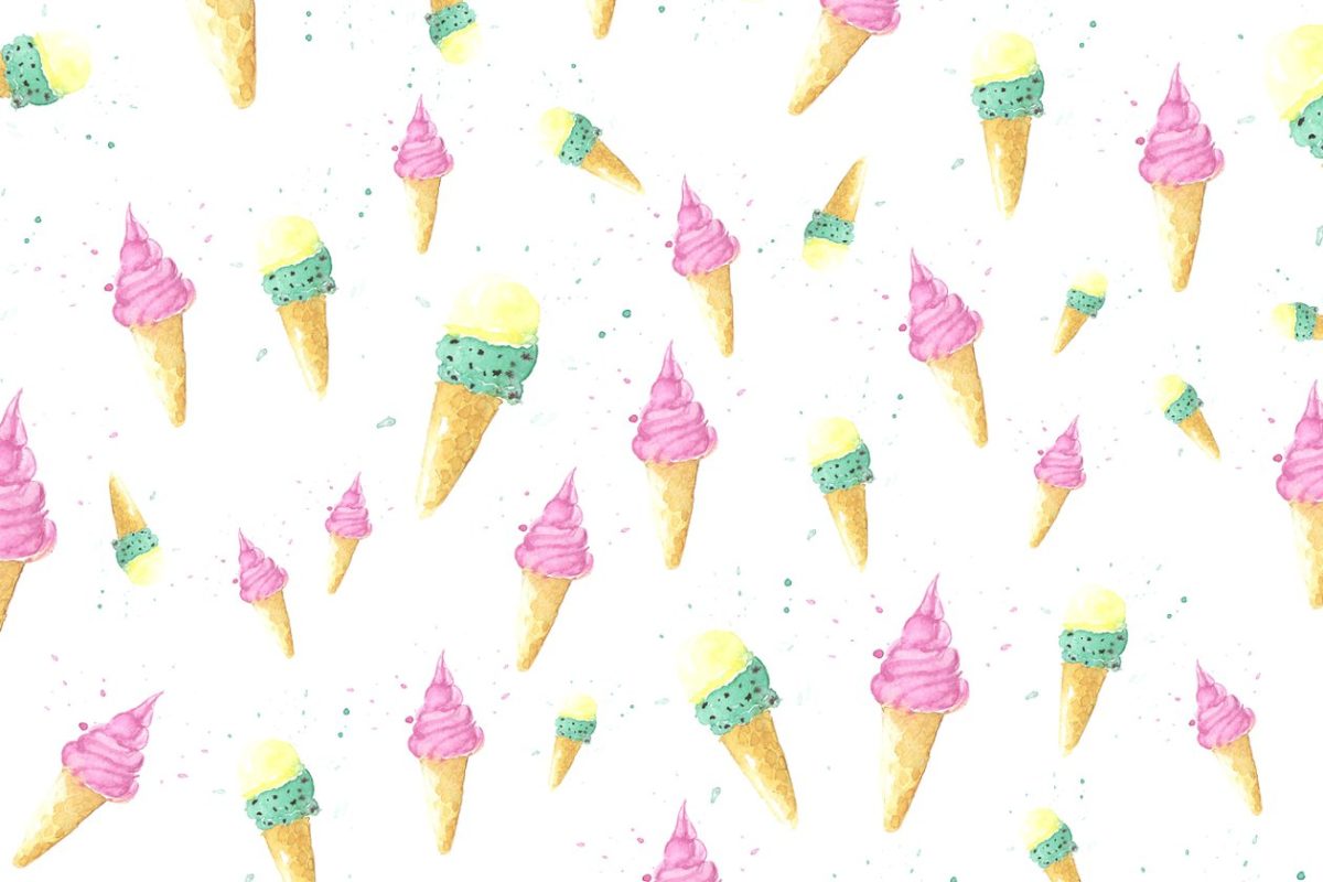 冰淇淋墙纸背景纹理素材 Ice-cream wallpaper + vector bonus