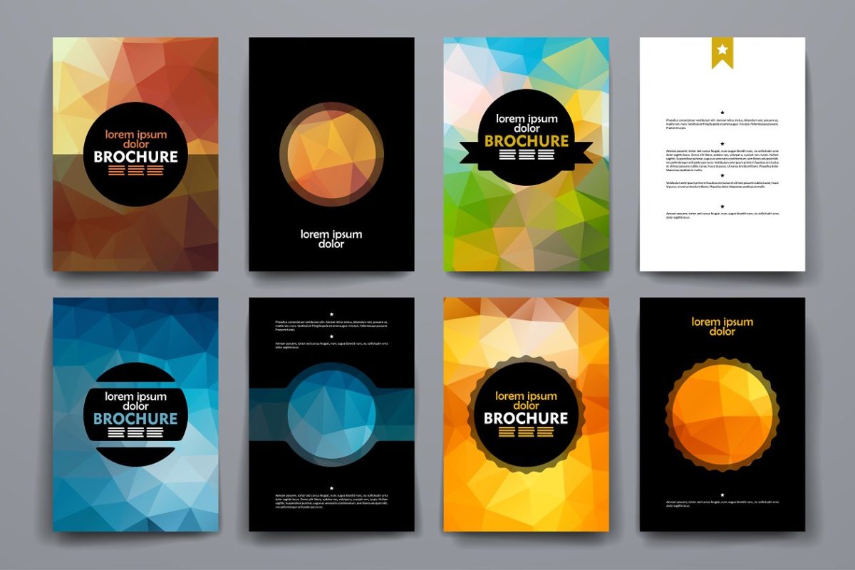 几何元素的画册模板 Geometric Style Brochures.