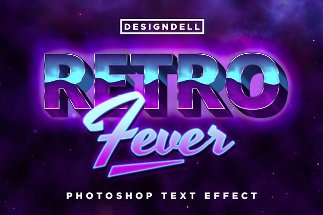 复古发烧Photoshop图层样式效果 Retro Fever Photoshop Effect