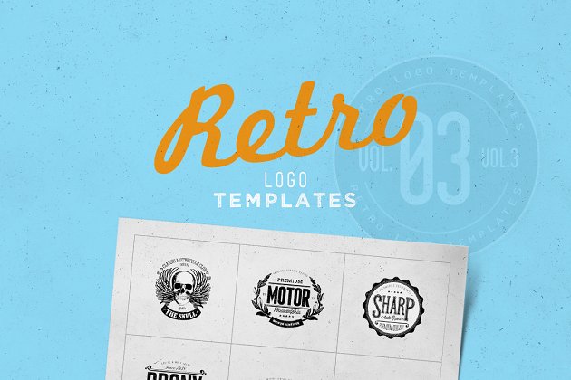 经典logo素材设计模板 Retro Logo Templates V.03