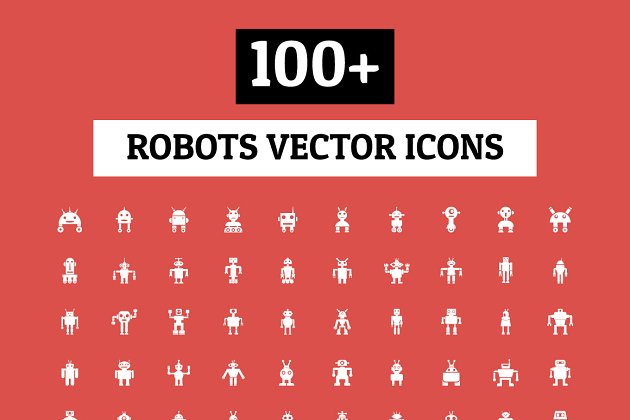 机器人矢量图标 100+ Robots Vector Icons