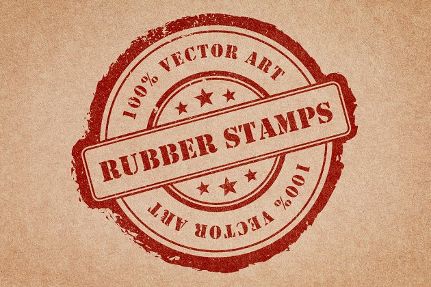 复古橡皮图章矢量包 Rubber Stamps Vector Pack Volume 1