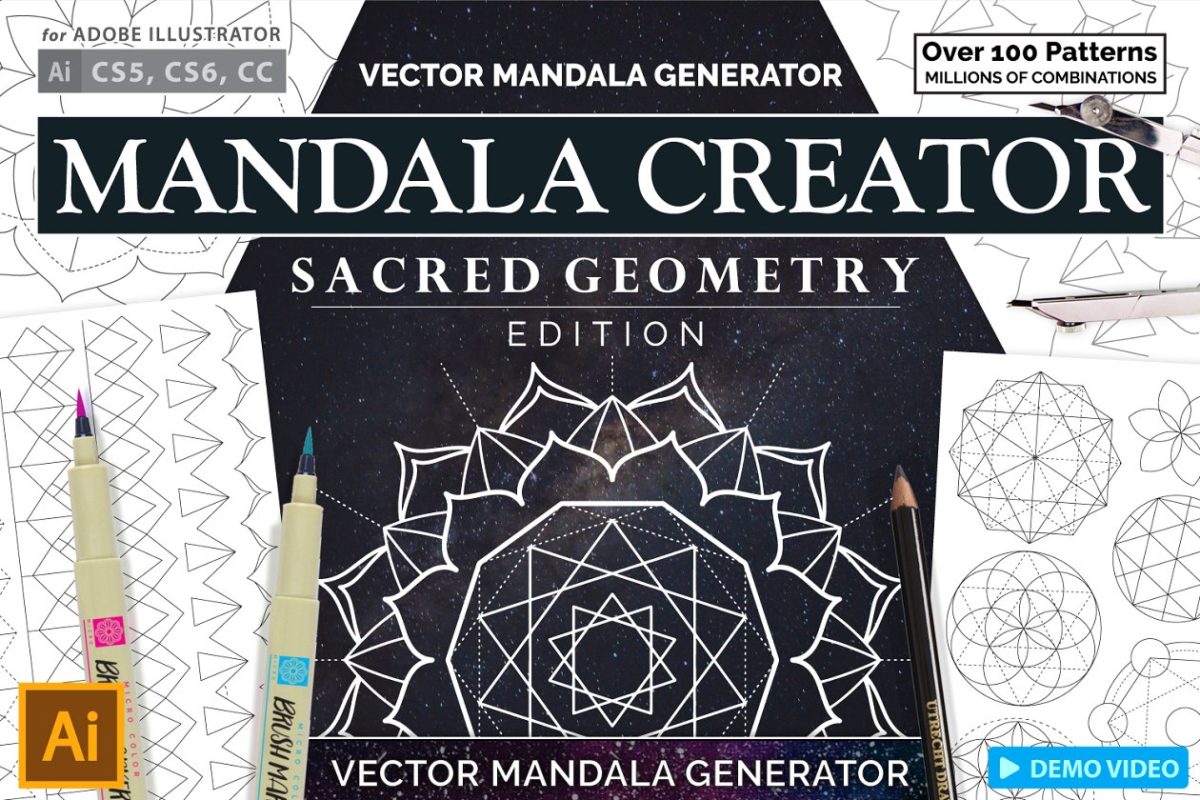 几何花卉素材 Sacred Geometry Mandala Creator