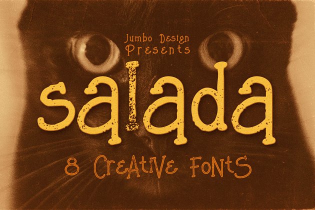 趣味字体 Salada – 8 Funny Style Fonts
