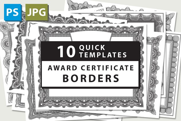 10种认证证书模板 10 Award Certificate Templates