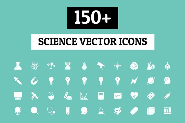 150个科技图标 150+ Science Vector Icons