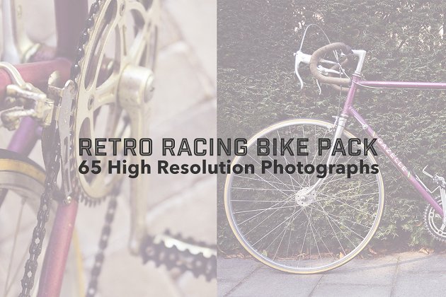 经典的自行车照片场景图 Vintage & Retro Racing Bike Pack