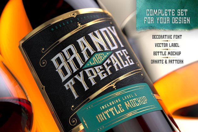 奢华品牌字体设计 Brandy Label typeface + Design stuff