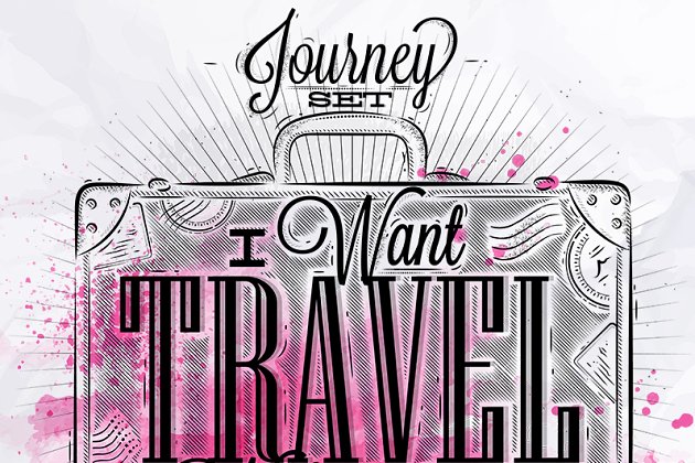 个性的旅行海报模板 Poster journey