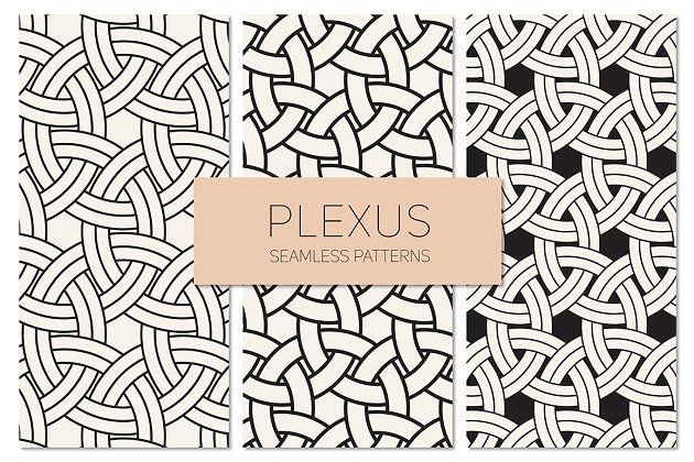 丛状几何无缝图案集 Plexus Seamless Patterns Set 2