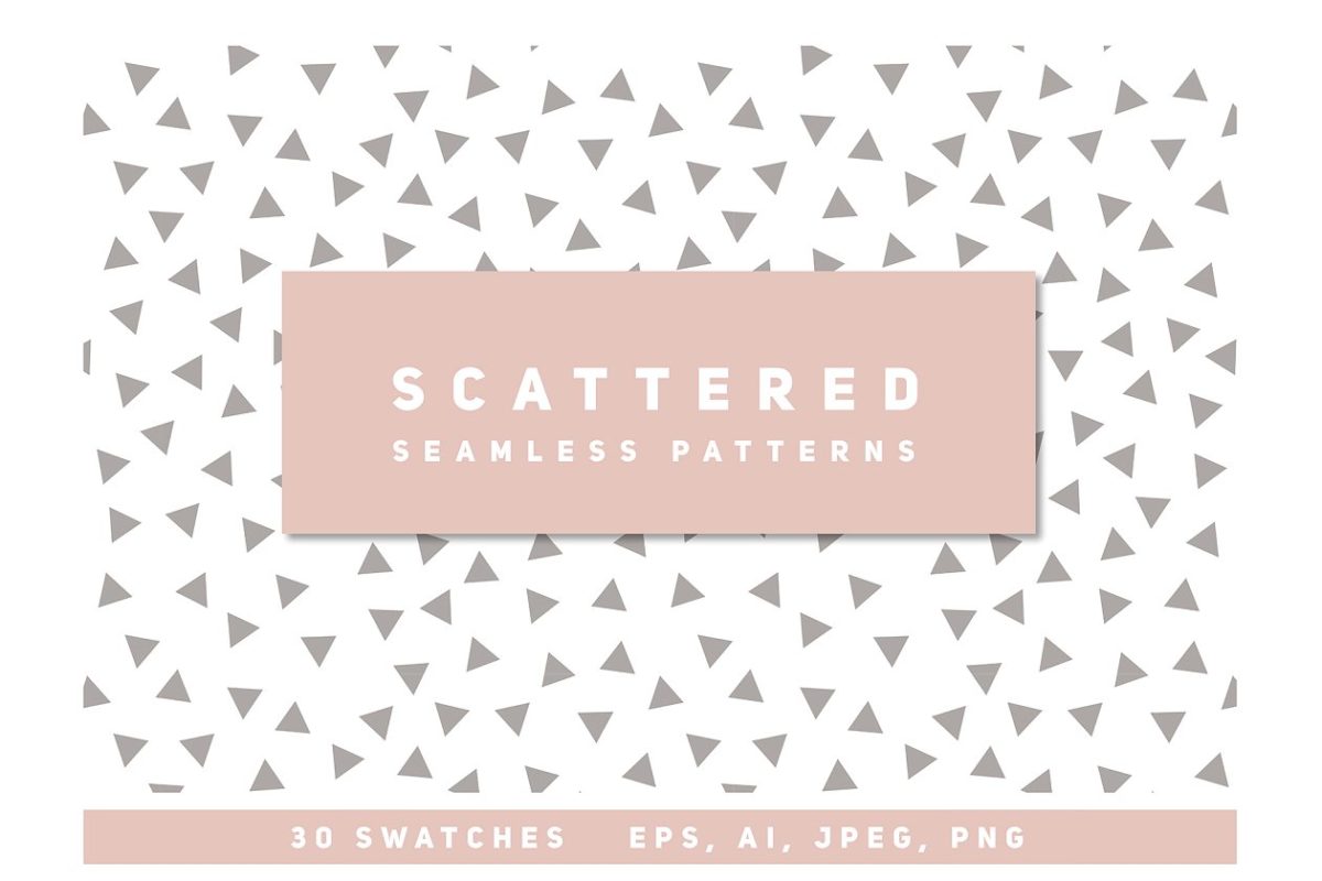 分散的无缝模式背景纹理 Scattered Seamless Patterns