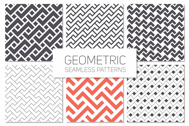 几何无缝图案素材 Geometric Seamless Patterns Set 3