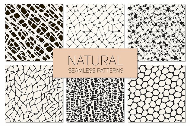 自然元素无缝背景纹理 Natural Seamless Patterns Set 1