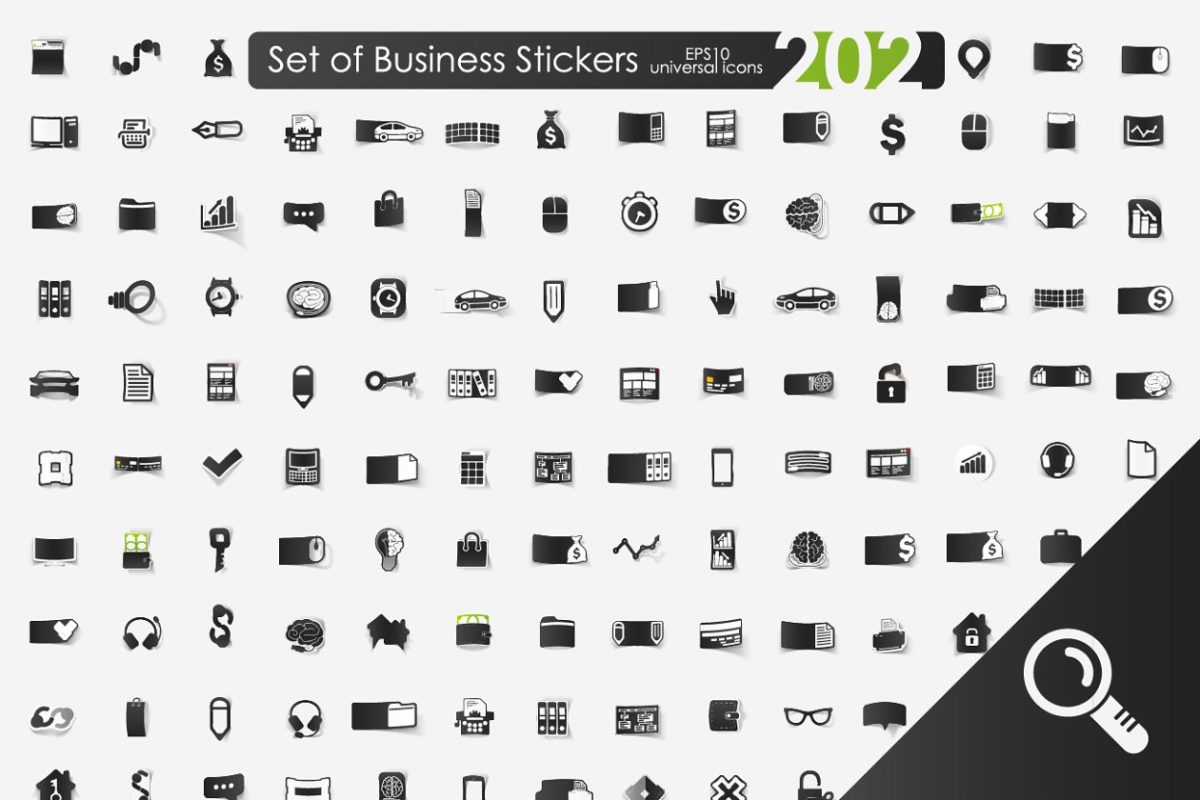 商业矢量图标素材 202 BUSINESS stickers