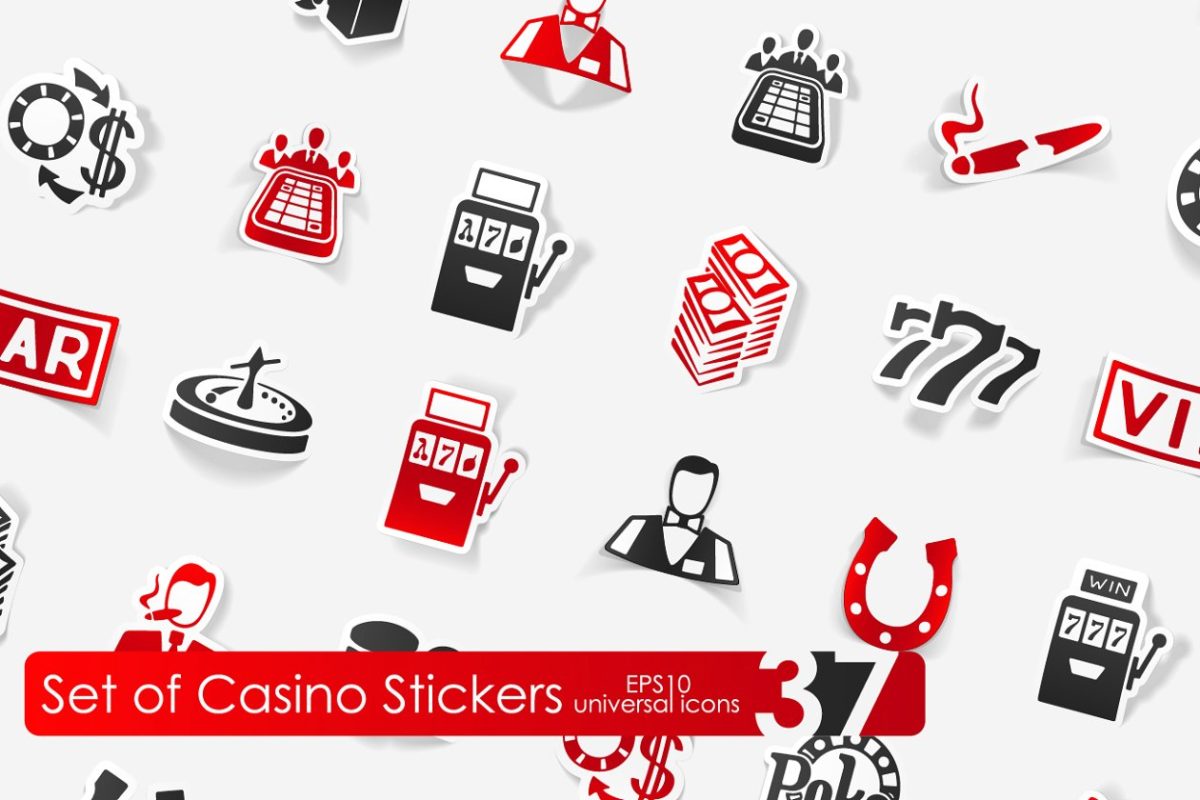 37个游戏主题贴纸风格图标 37 casino stickers