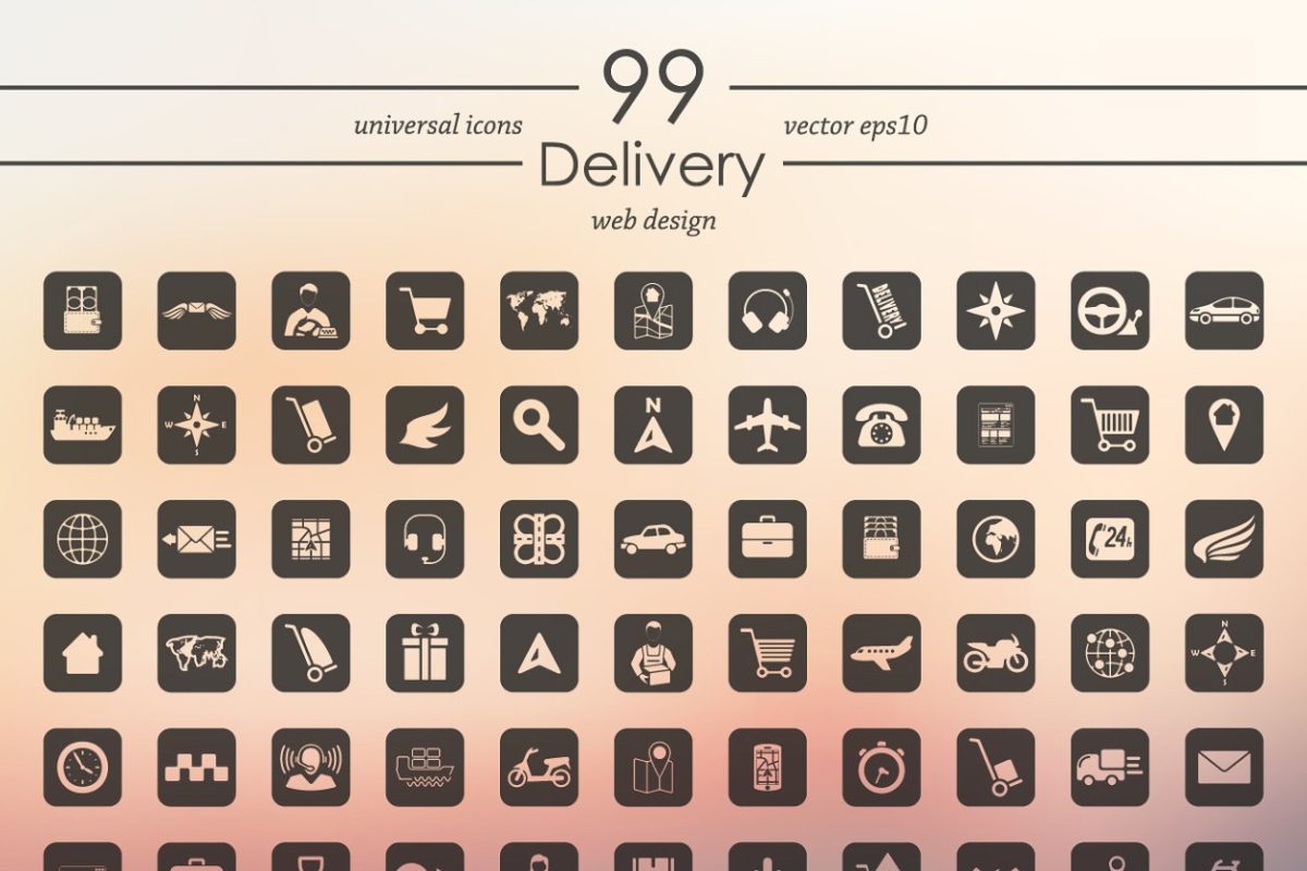 99个传送图标 99 delivery icons