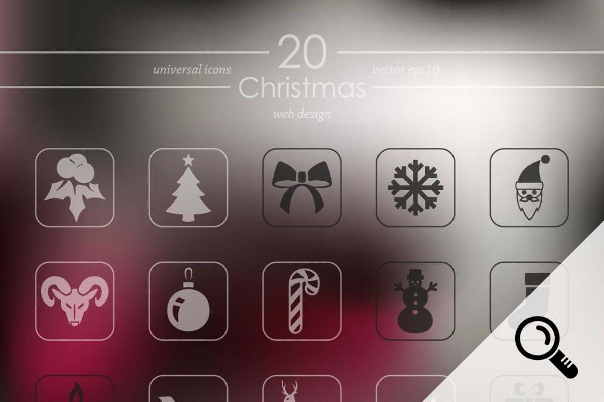 圣诞节元素图标 20 CHRISTMAS icons