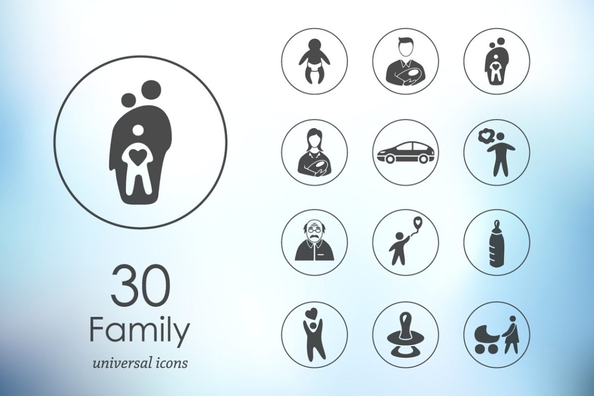 家庭图标素材 30 family icons