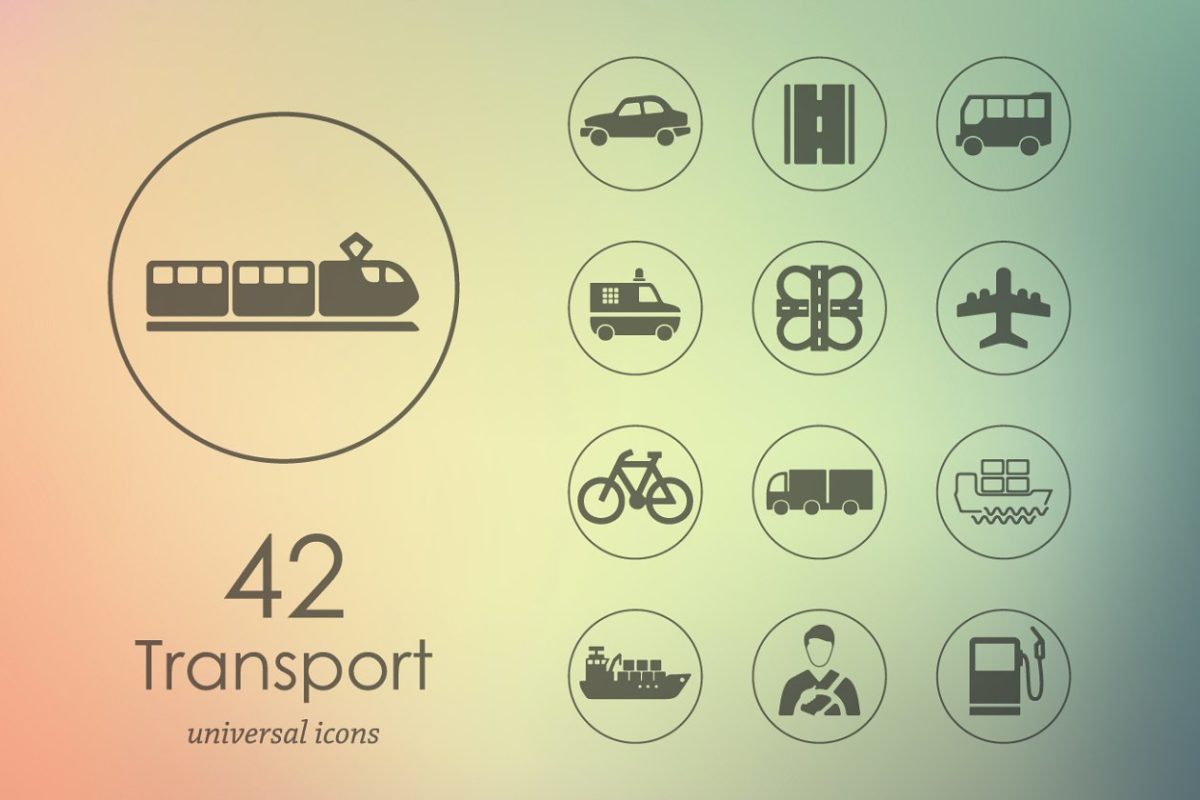 交通图标素材 42 transport icons