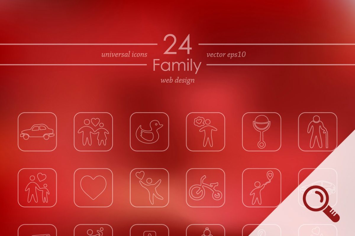 家庭矢量图标素材 24 FAMILY icons