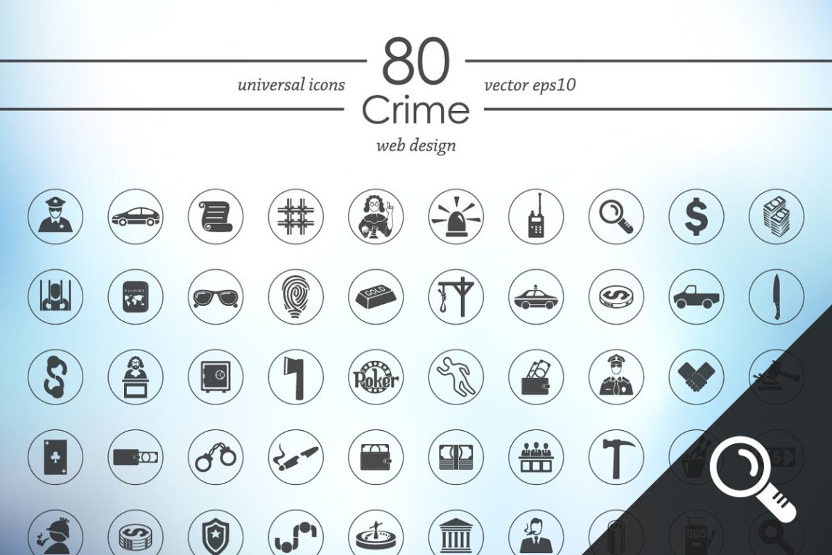 犯罪图标素材 80 CRIME icons