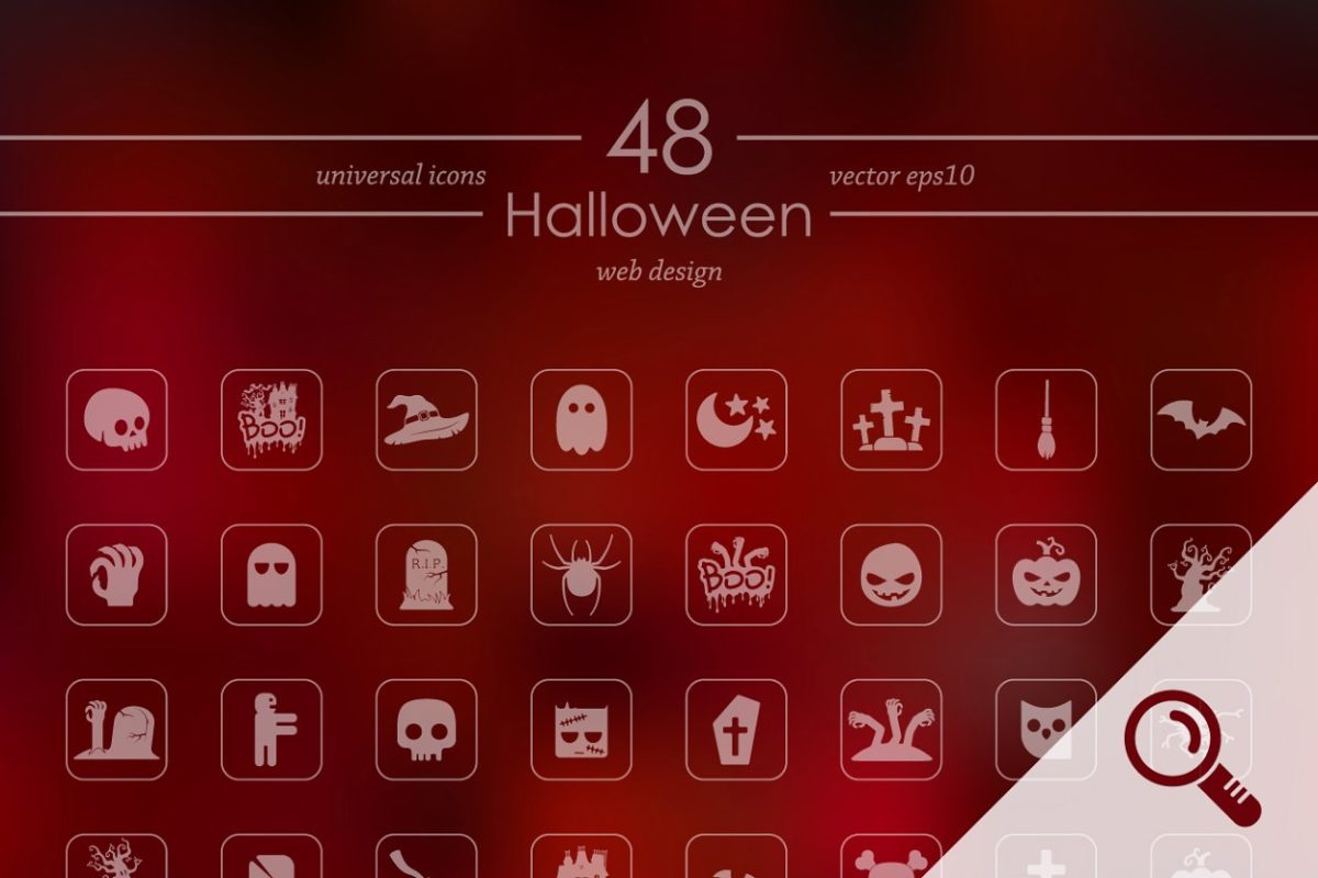 48 万圣节图标素材 48 HALLOWEEN icons