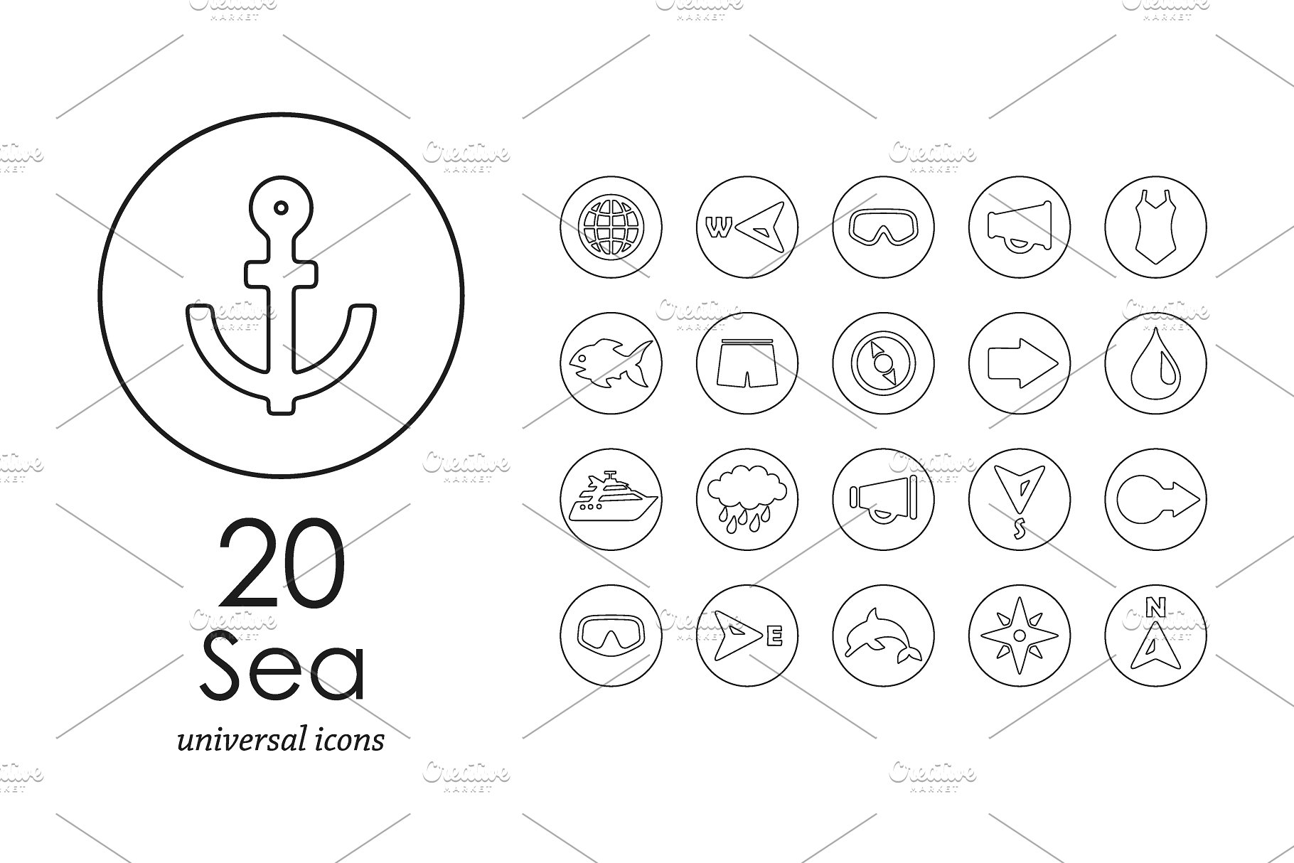 20个海洋图标 20 sea icons