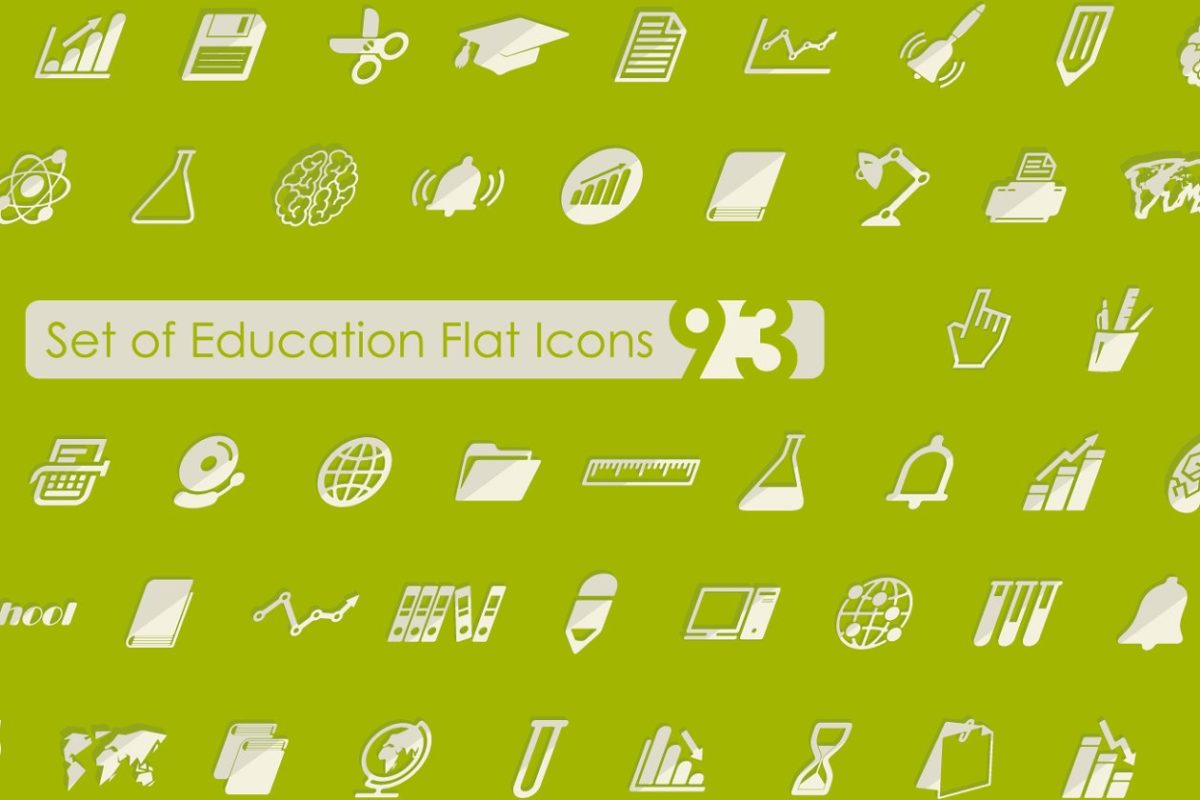 教育偶像系列图标下载 Set of education icons
