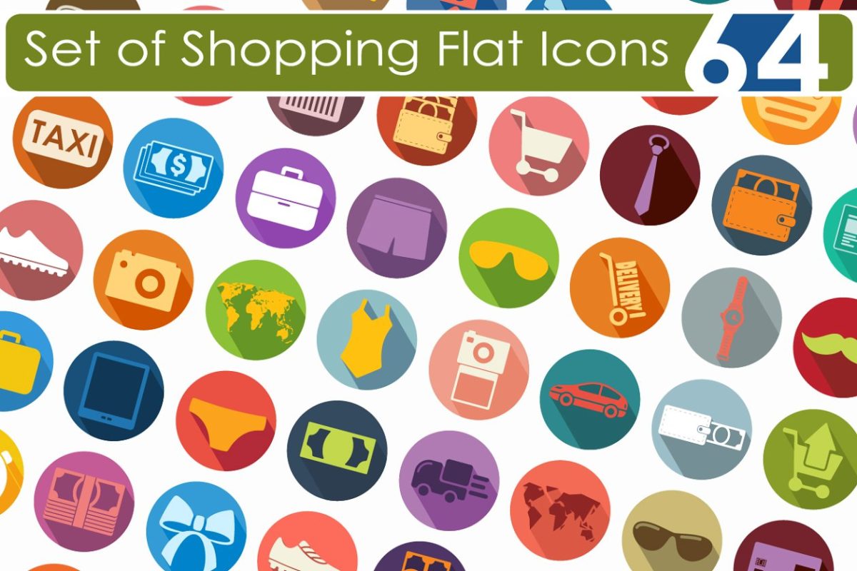 购物图标素材 Set of shopping icons