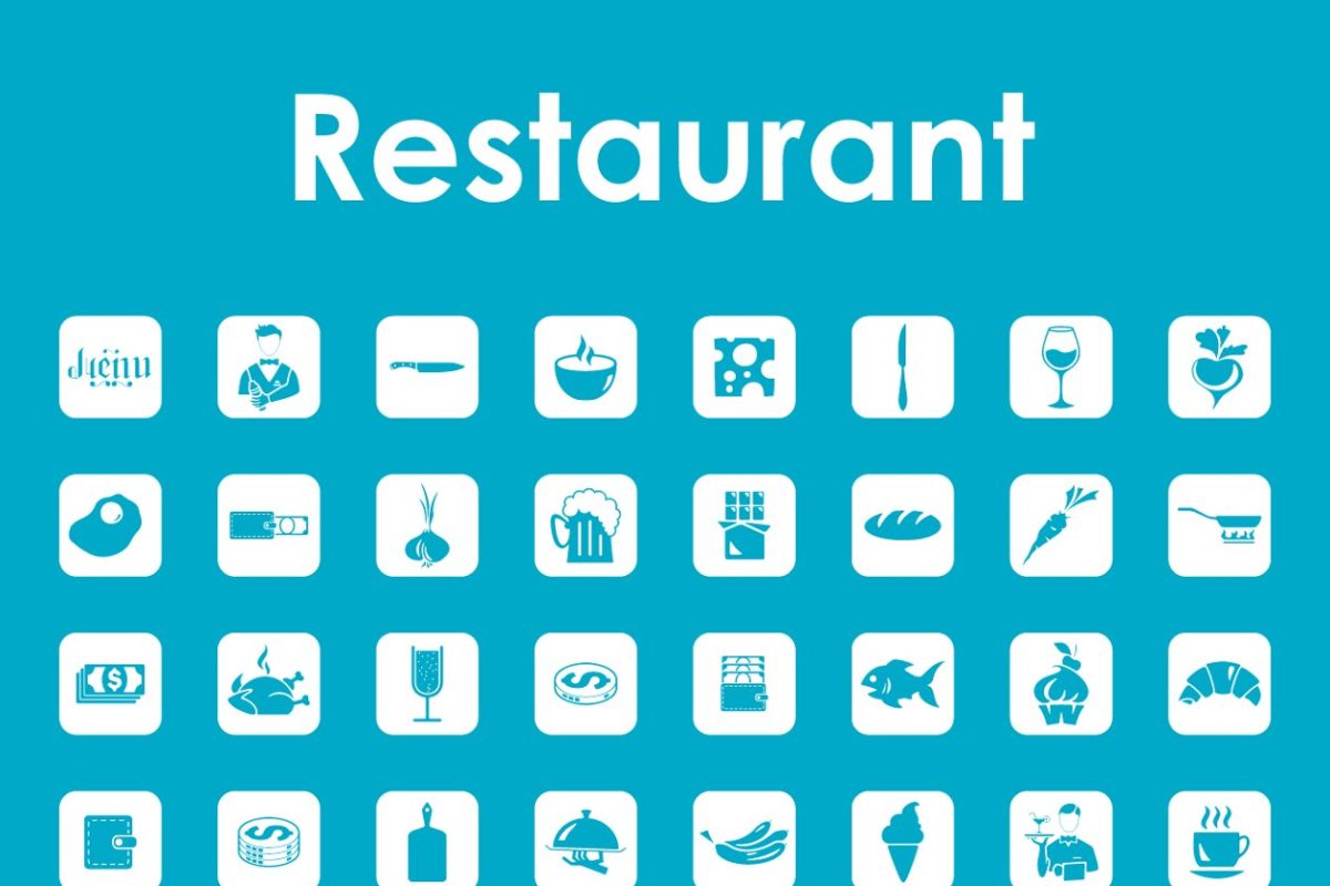 餐厅图标素材 restaurant simple icons