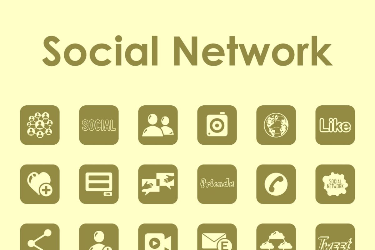 社交网络图标 social network simple icons