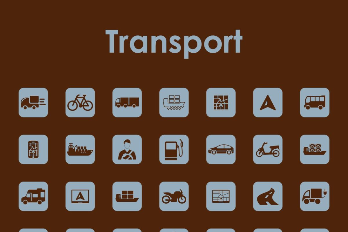 交通运输图标素材 42 TRANSPORT simple icons