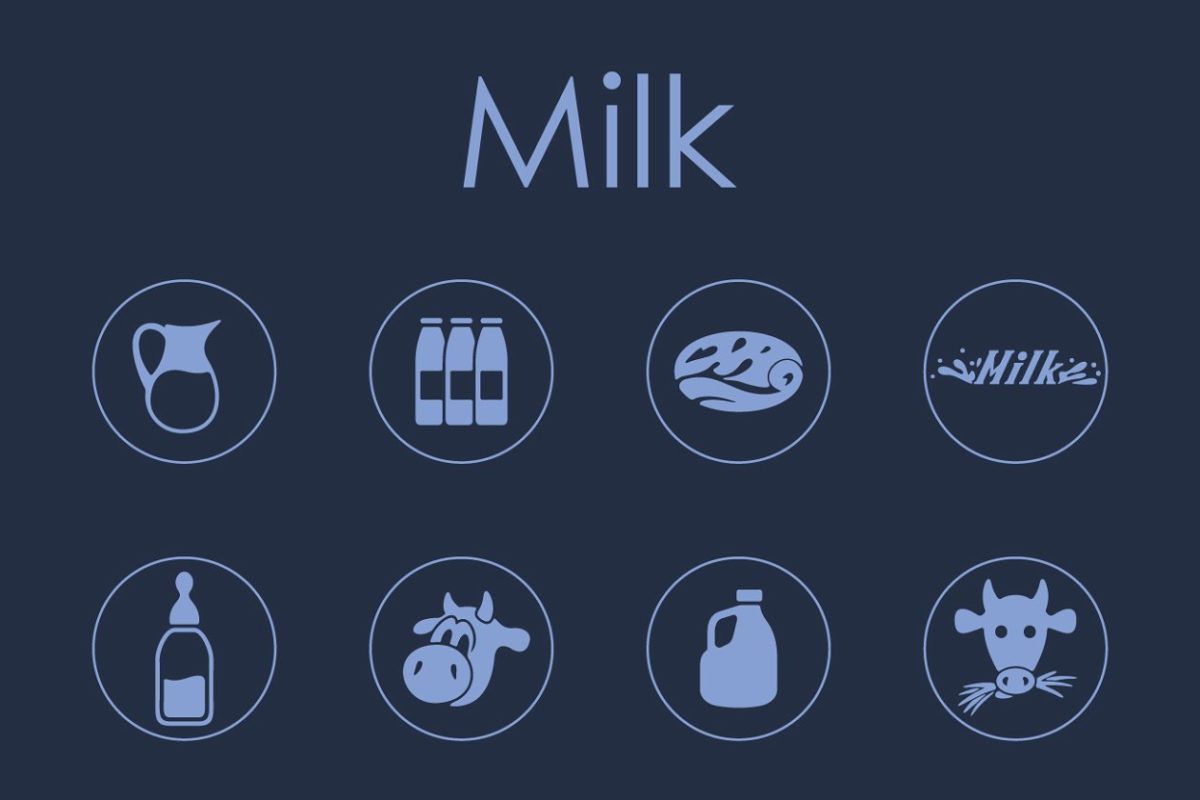 简单的牛奶图标 16 MILK simple icons