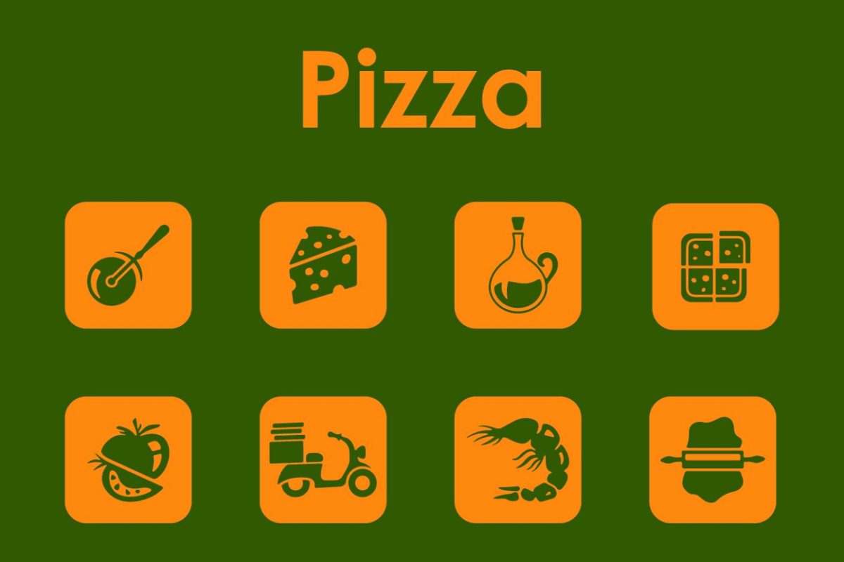 16个披萨简单图标 16 PIZZA simple icons