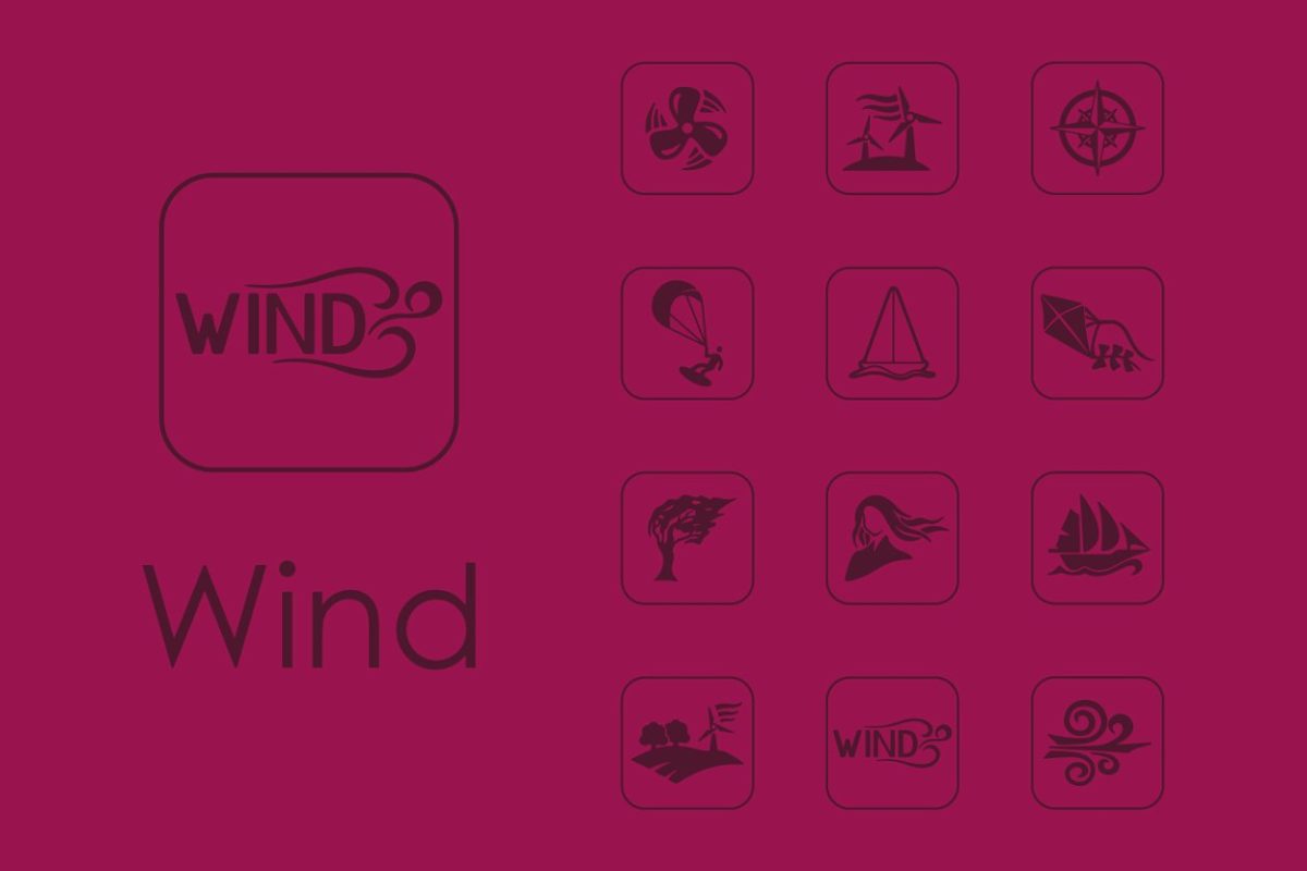 16个关于风的图标 16 wind simple icons
