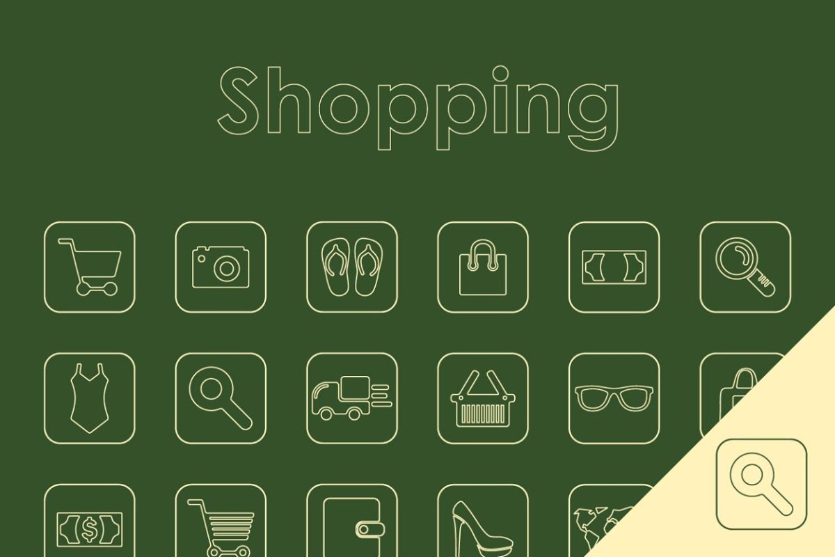 25购物简单的图标 25 SHOPPING simple icons