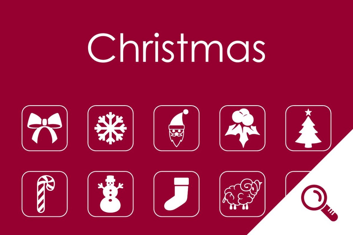20个简单的圣诞图标 20 CHRISTMAS simple icons