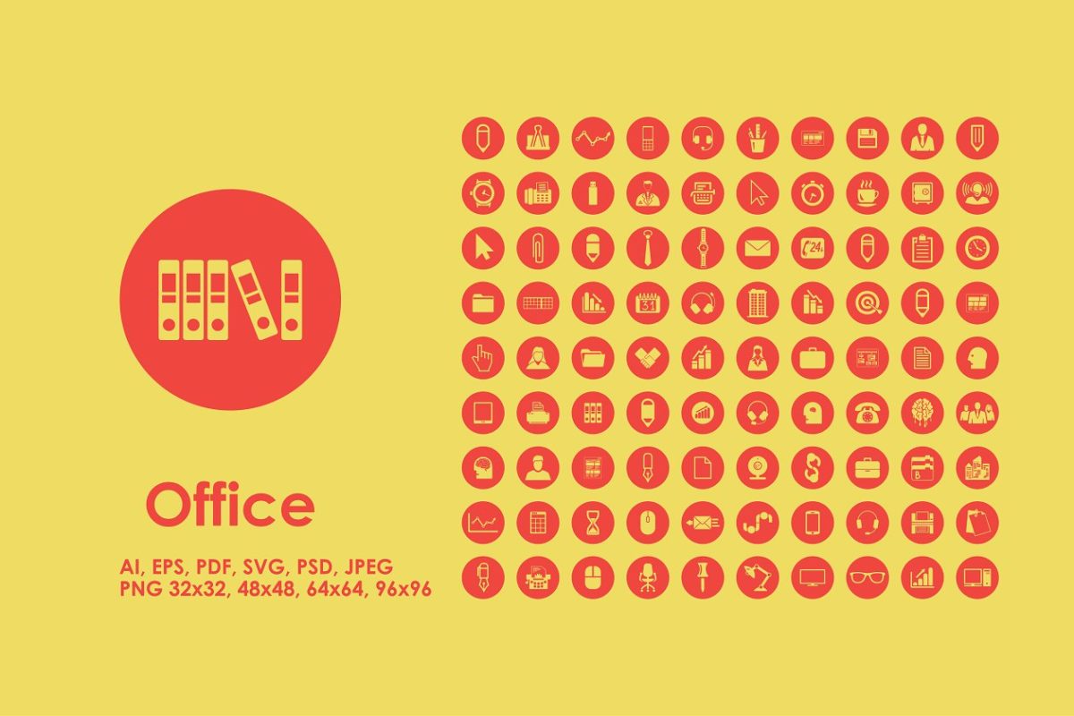 办公室矢量图标下载 Office icons