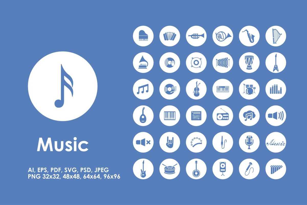 与音乐有关的图标 Music icons